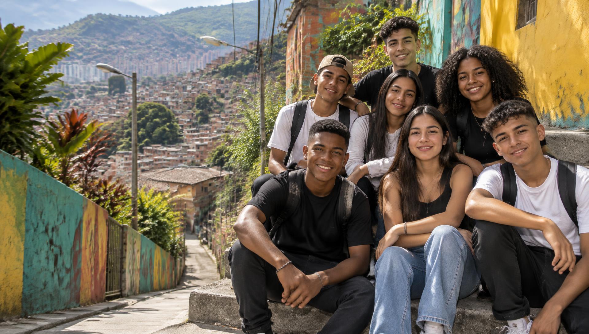 Imagen ilustrativa de jóvenes en una comunidad de Medellín
